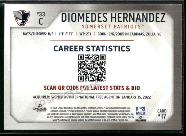 2025 Somerset Patriots Diomedes Hernandez