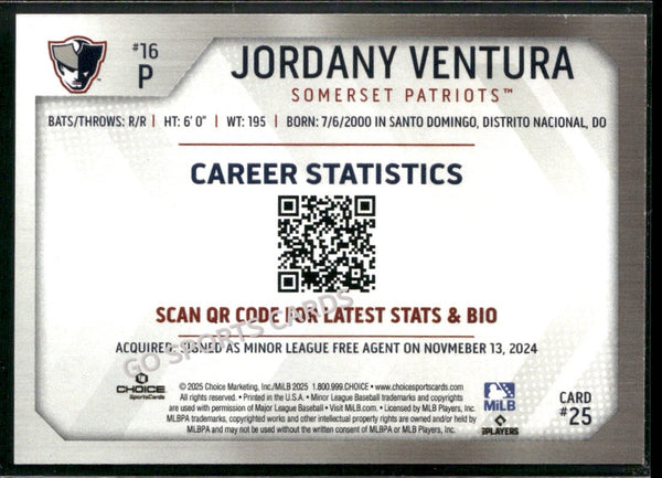 2025 Somerset Patriots Jordany Ventura