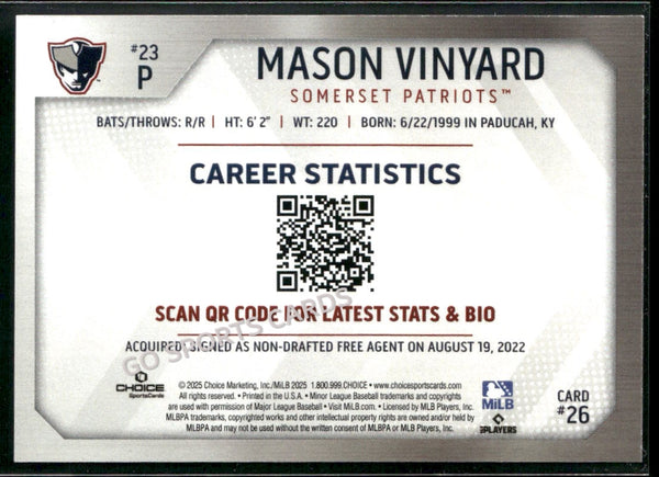 2025 Somerset Patriots Mason Vinyard