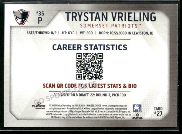 2025 Somerset Patriots Trystan Vrieling