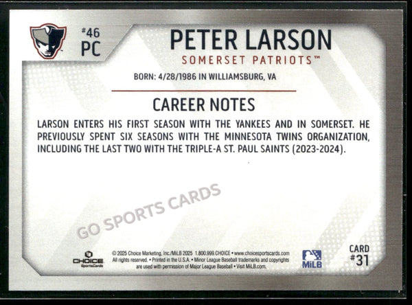 2025 Somerset Patriots Peter Larson