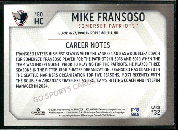 2025 Somerset Patriots Mike Fransoso