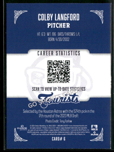 2025 Asheville Tourists Colby Langford