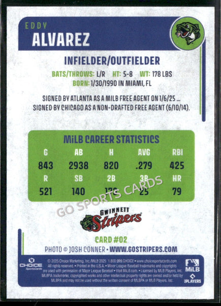 2025 Gwinnett Stripers Eddy Alvarez