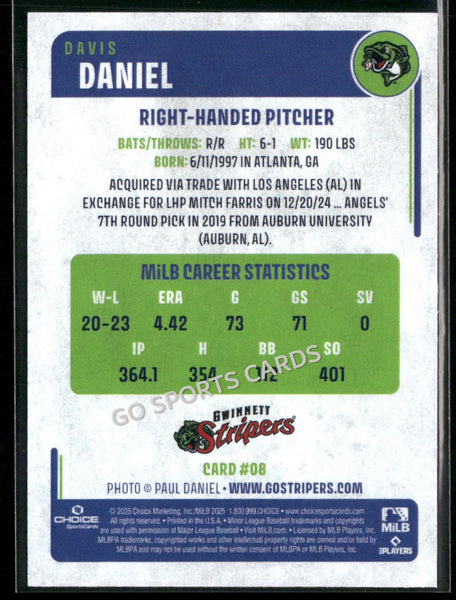 2025 Gwinnett Stripers Davis Daniel