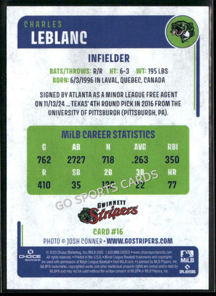 2025 Gwinnett Stripers Charles LeBlanc