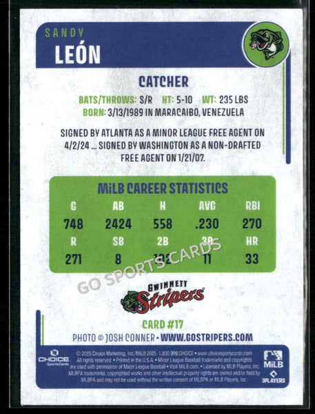 2025 Gwinnett Stripers Sandy Leon