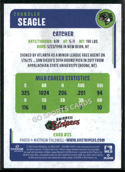2025 Gwinnett Stripers Chandler Seagle
