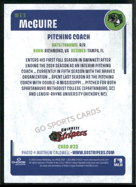 2025 Gwinnett Stripers Wes McGuire