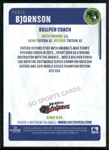 2025 Gwinnett Stripers Craig Bjornson