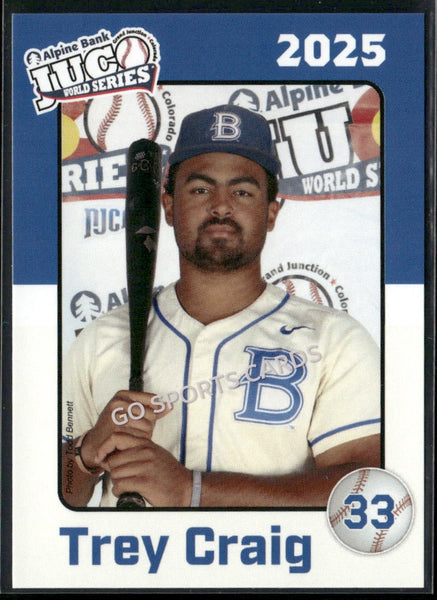 2025 Blinn College Buccaneers JUCO Trey Craig