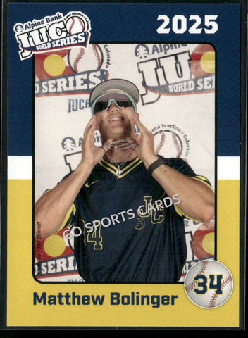 2025 Johnson County Community College Cavaliers JUCO Matthew Bolinger