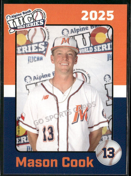 2025 McLennan Community College Highlanders JUCO Mason Cook