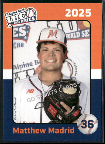 2025 McLennan Community College Highlanders JUCO Matthew Madrid