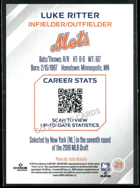 2025 Syracuse Mets Luke Ritter