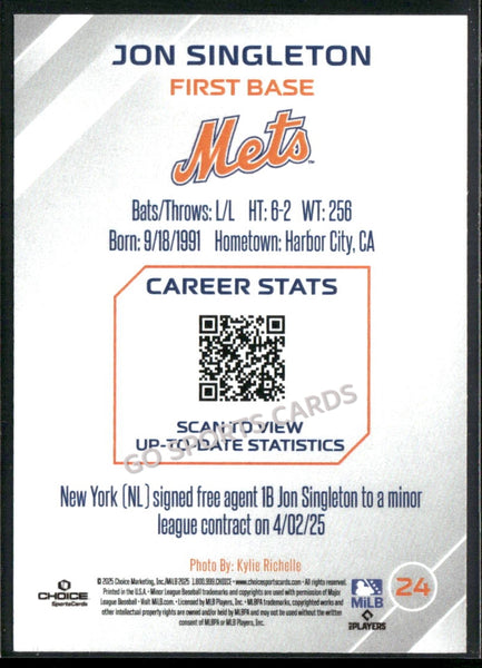 2025 Syracuse Mets Jon Singleton
