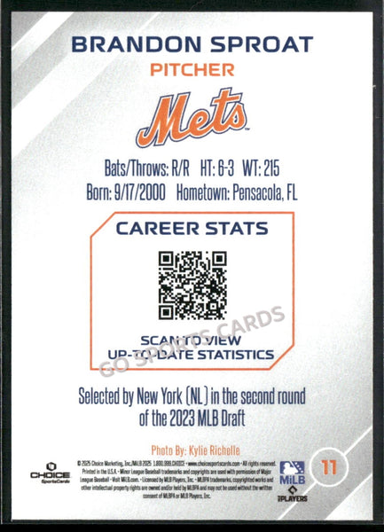 2025 Syracuse Mets Brandon Sproat