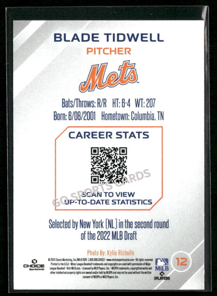 2025 Syracuse Mets Blade Tidwell