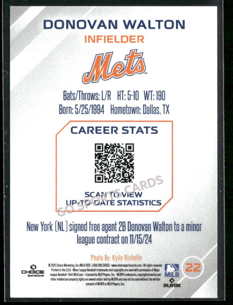 2025 Syracuse Mets Donovan Walton