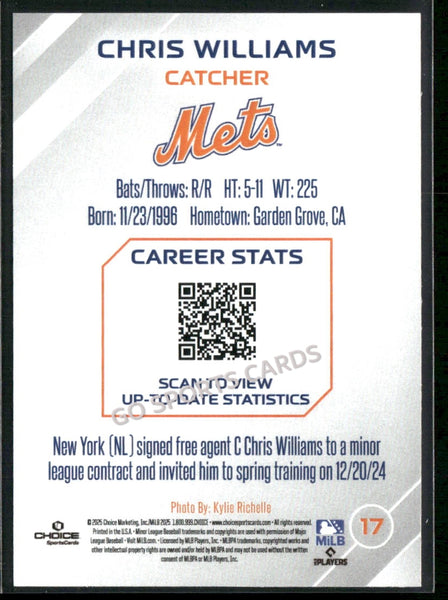 2025 Syracuse Mets Chris Williams