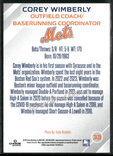 2025 Syracuse Mets Corey Wimberly