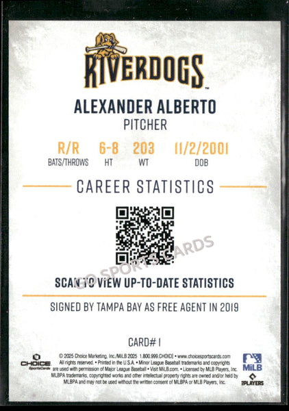 2025 Charleston RiverDogs Alexander Alberto