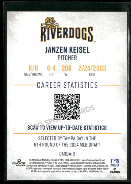 2025 Charleston RiverDogs Janzen Keisel