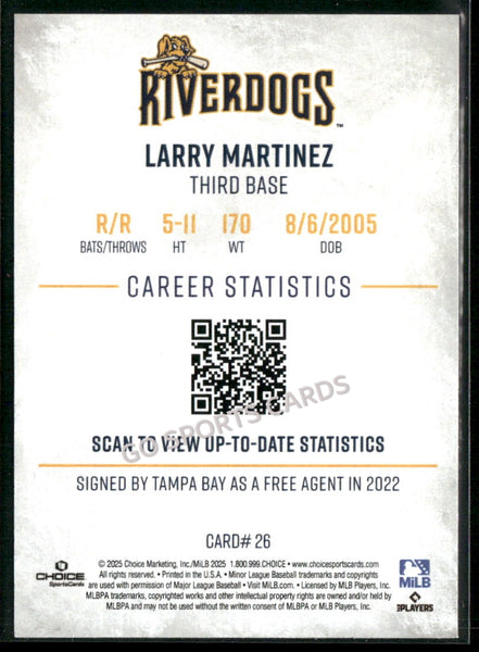 2025 Charleston RiverDogs Larry Martinez