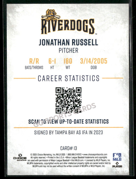 2025 Charleston RiverDogs Jonathan Russell
