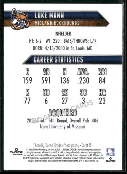 2025 Midland Rockhounds Luke Mann
