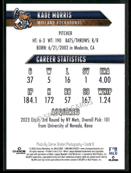 2025 Midland Rockhounds Kade Morris