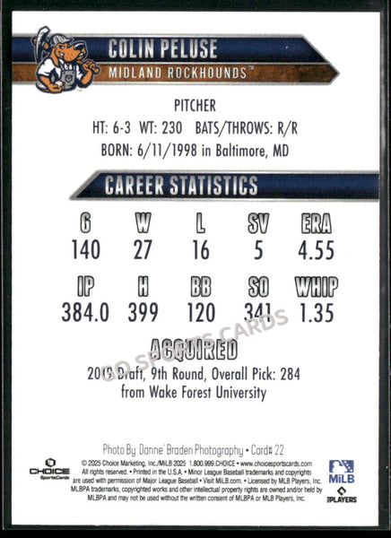 2025 Midland Rockhounds Colin Peluse