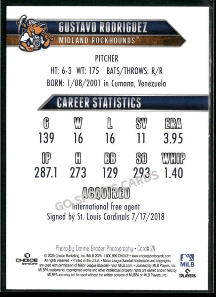 2025 Midland Rockhounds Gustavo Rodriguez