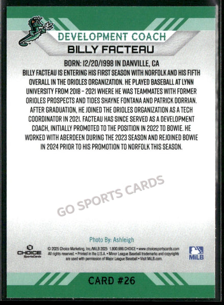2025 Norfolk Tides Billy Facteau