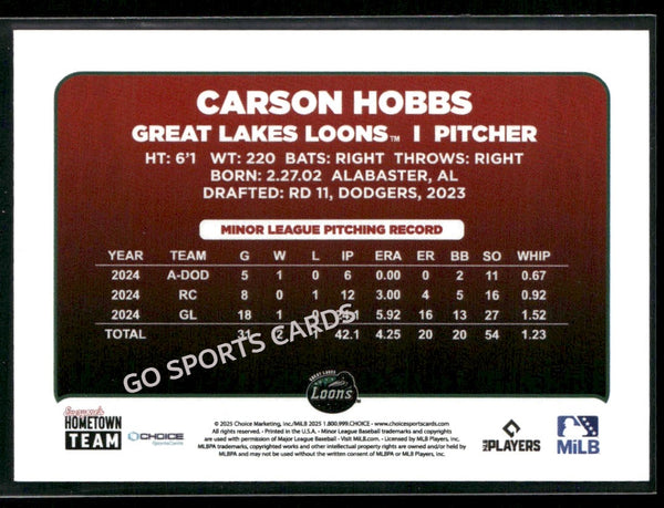 2025 Great Lakes Loons Carson Hobbs