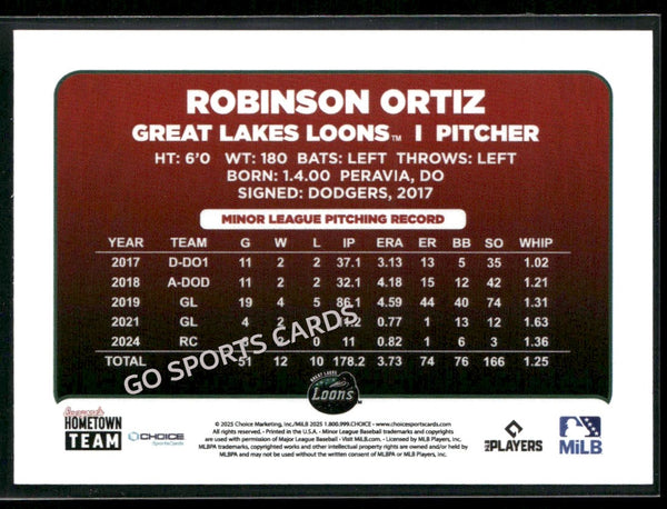 2025 Great Lakes Loons Robinson Ortiz