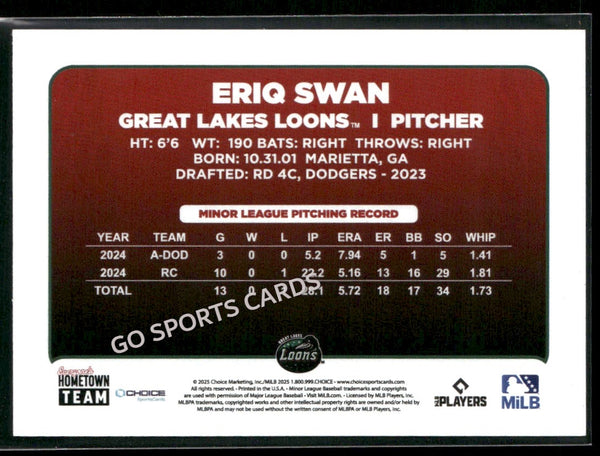2025 Great Lakes Loons Eriq Swan