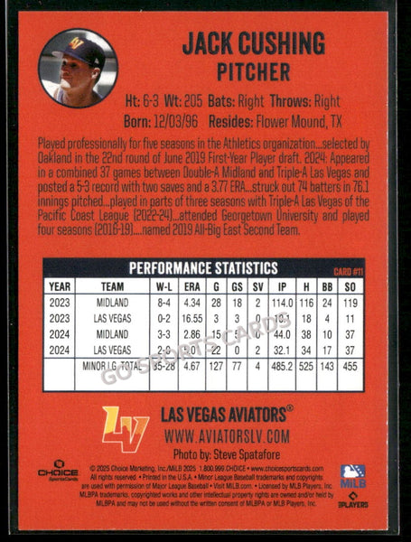 2025 Las Vegas Aviators Jack Cushing