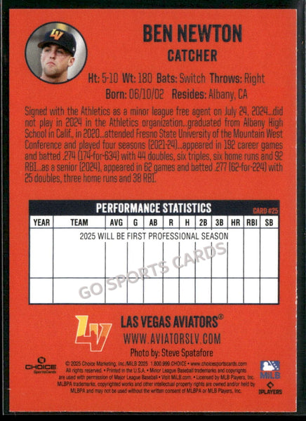 2025 Las Vegas Aviators Ben Newton