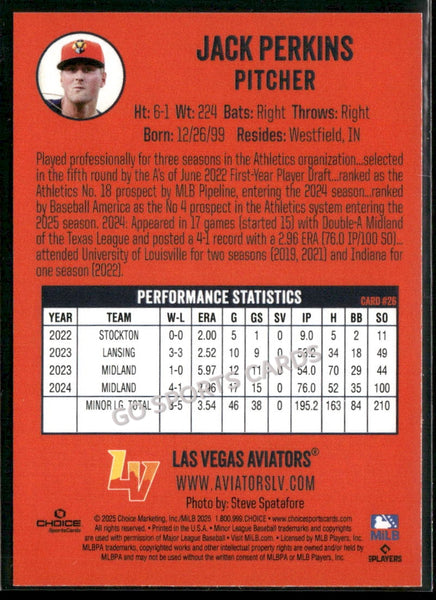 2025 Las Vegas Aviators Jack Perkins