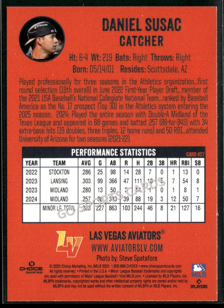 2025 Las Vegas Aviators Daniel Susac