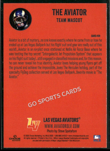 2025 Las Vegas Aviators The Aviator Mascot