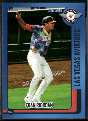 2025 Las Vegas Aviators Fran Riordan 1/100 Blue
