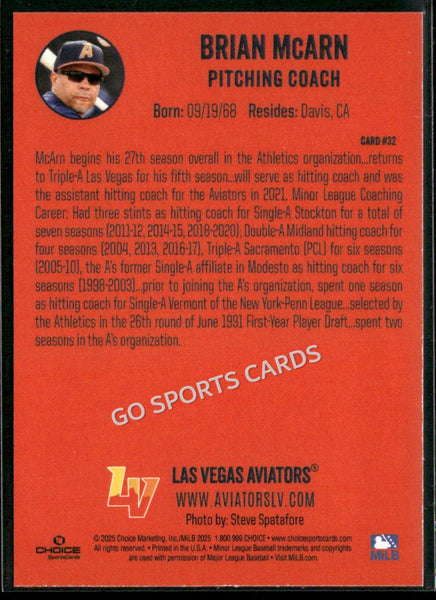 2025 Las Vegas Aviators Brian McArn