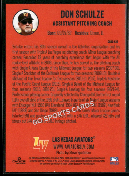 2025 Las Vegas Aviators Don Schulze