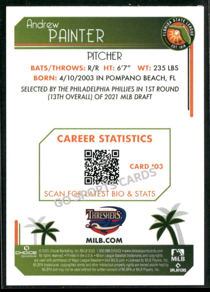 2025 Florida State League Top Prospects FSL 2nd Andrew Painter
