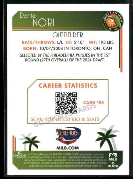 2025 Florida State League Top Prospects FSL 2nd Dante Nori