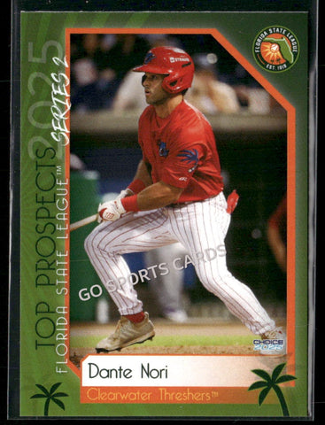 2025 Florida State League Top Prospects FSL 2nd Dante Nori