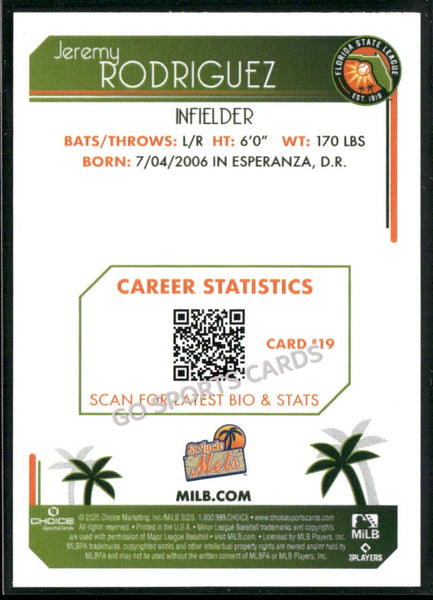 2025 Florida State League Top Prospects FSL 2nd Jeremy Rodriguez