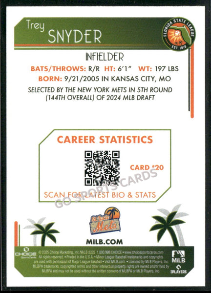 2025 Florida State League Top Prospects FSL 2nd Trey Snyder